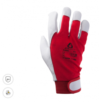 Монтажные перчатки из кожи и хлопка JETA SAFETY JLE021 Монтажные перчатки из кожи и хлопка JETA SAFETY JLE021