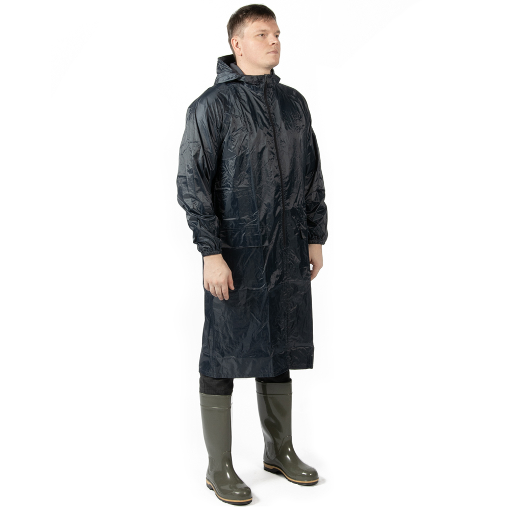 Водонепроницаемый плащ (дождевик) из полиэфирной ткани синий JETA SAFETY JRC-101b