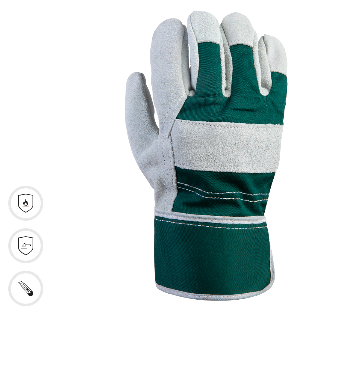 Комбинированные перчатки из кожи и хлопка JETA SAFETY JSL-201 Sigmar