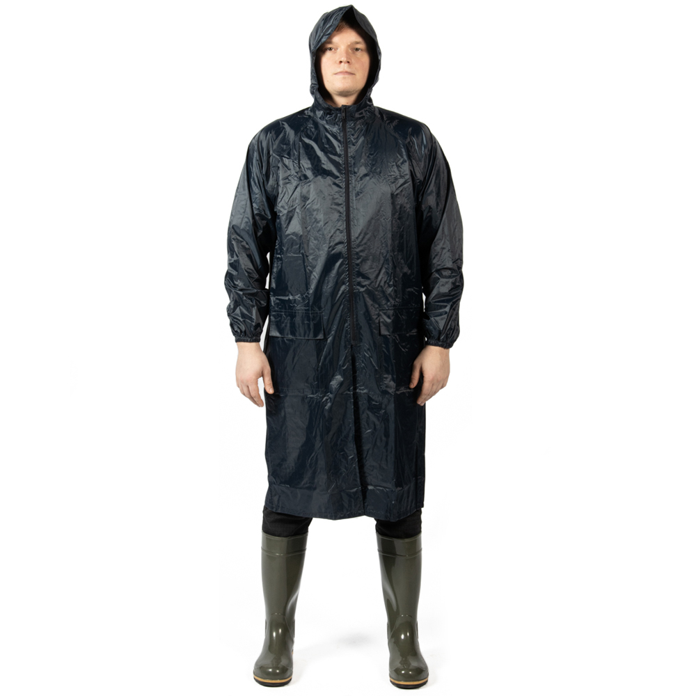 Водонепроницаемый плащ (дождевик) из полиэфирной ткани синий JETA SAFETY JRC-101b